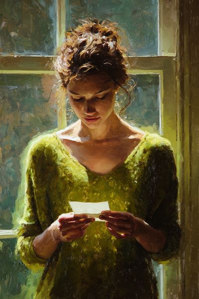 Woman by Window Fine-Art Print. poster print