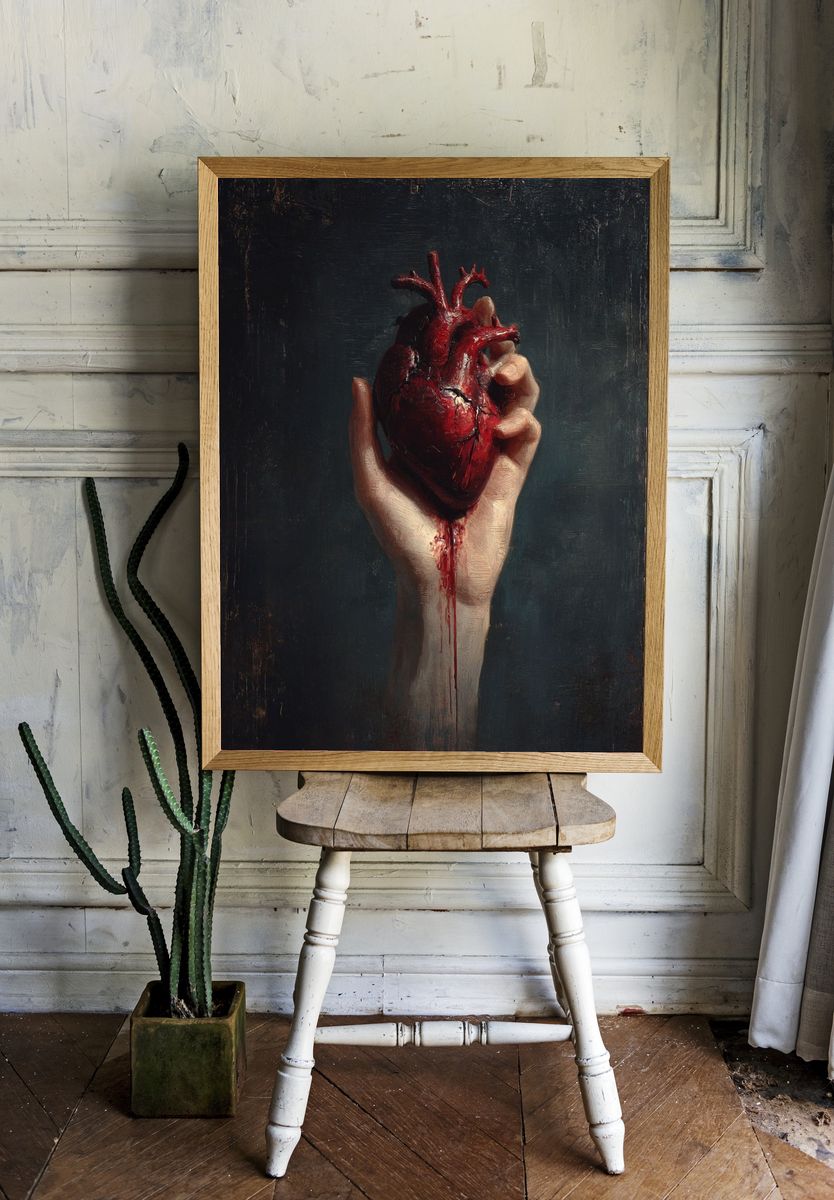 Heart in Hand — Fine Art Print. — room view 1