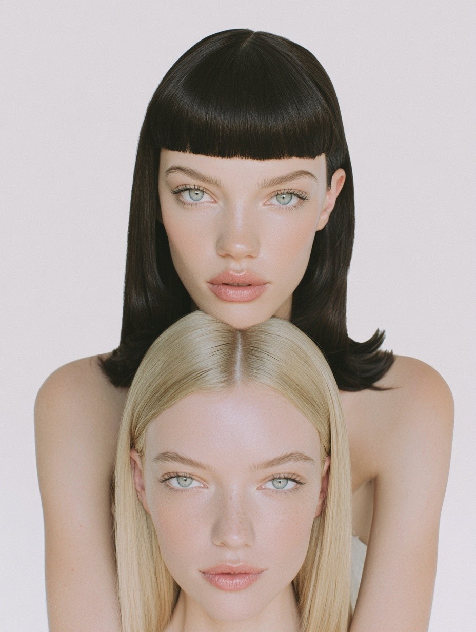 Dual Portrait — Fashion Print. poster — photography art