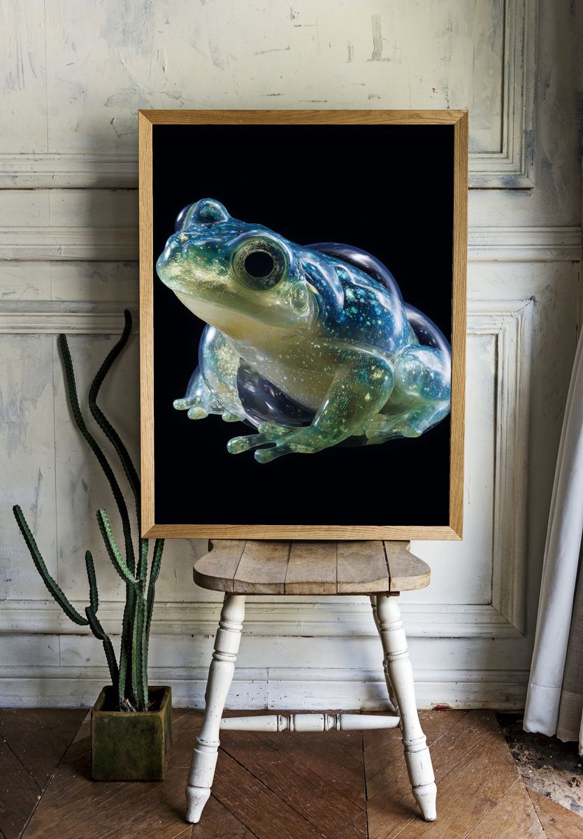Glowing Frog — Fine Art Print room preview
