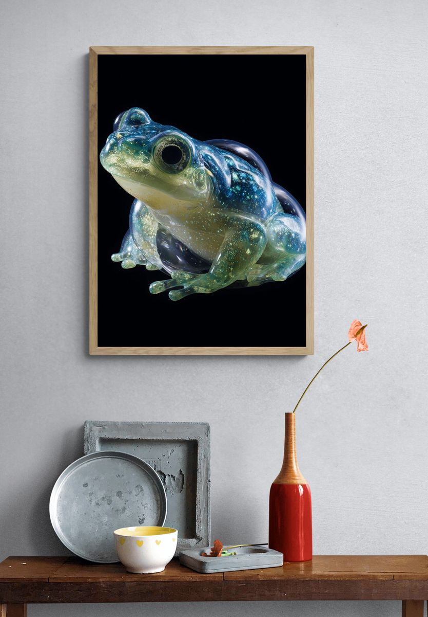 Glowing Frog — Fine Art Print. — room view 3