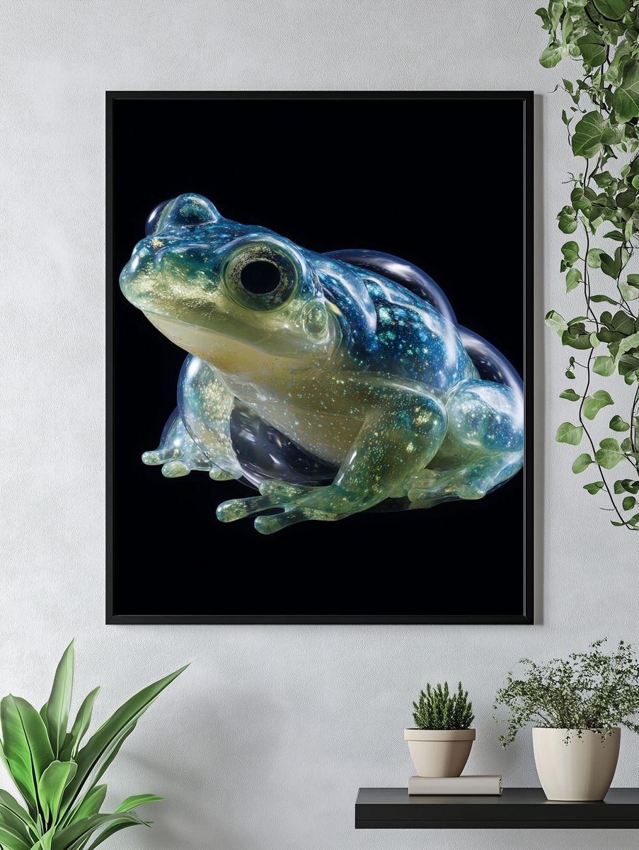 Glowing Frog — Fine Art Print. — room view 4