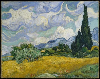 Wheat Field and Cypress Fine-Art Poster. poster print