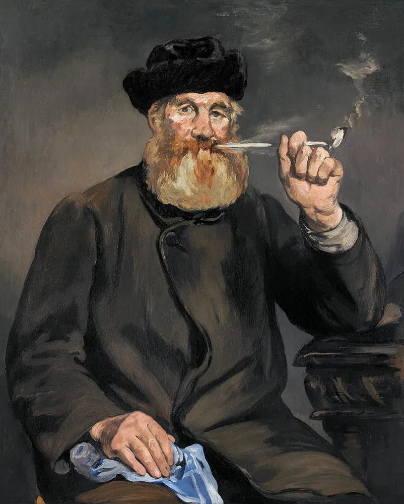 Smoker (1866) painting high resolution. poster detail
