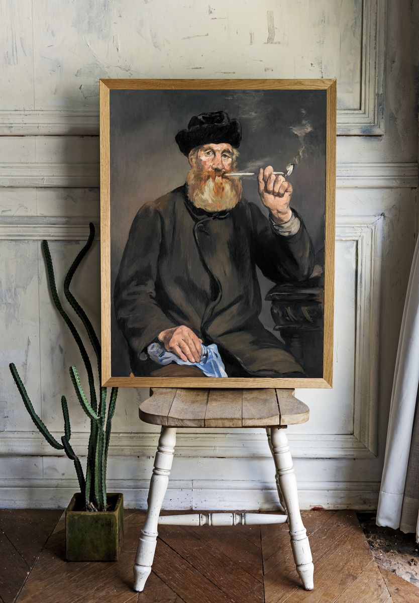Smoker (1866) painting high resolution. room preview