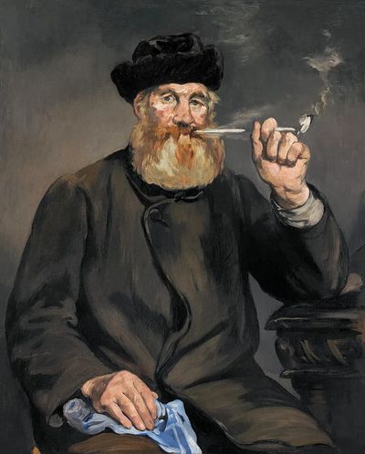 Smoker (1866) painting high resolution. poster print