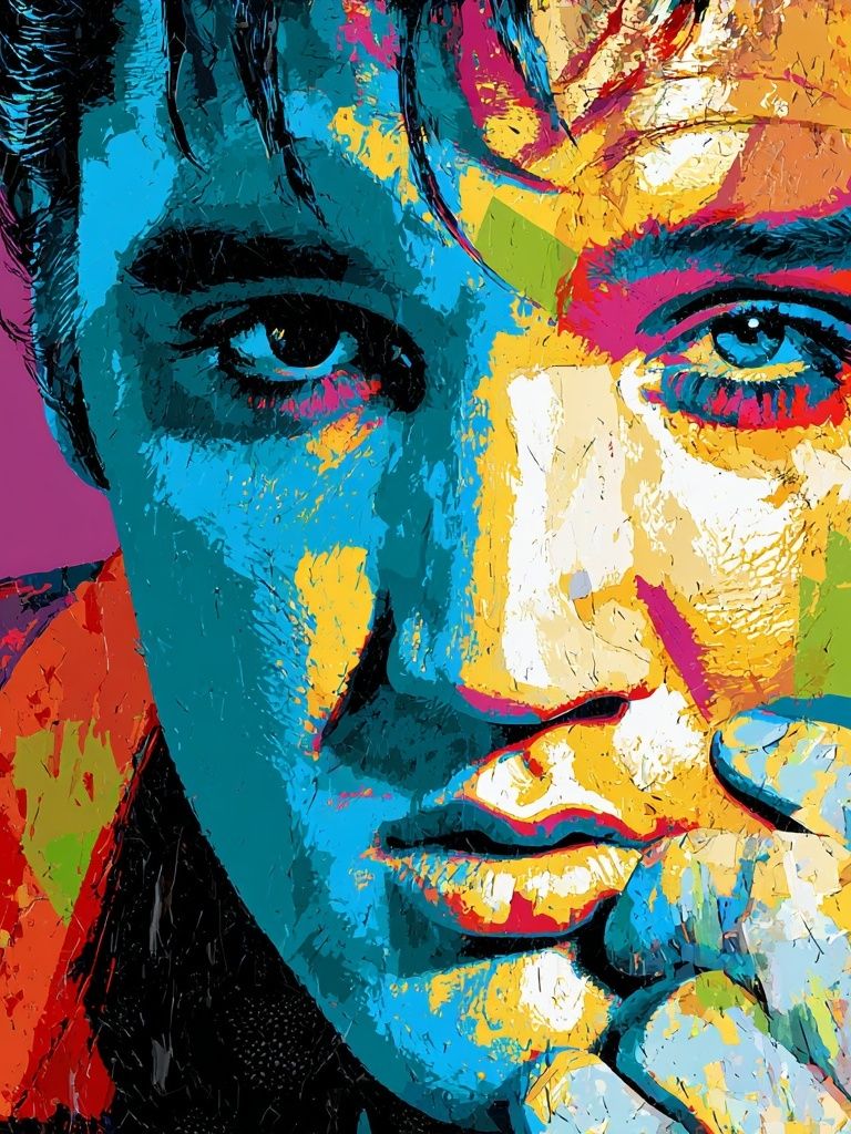 Colorful Pop Art Portrait Poster. poster detail