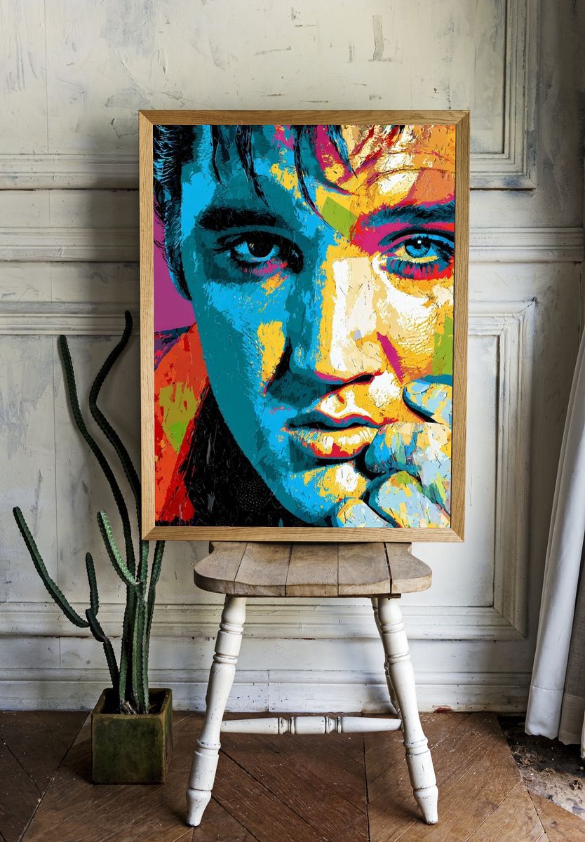 Colorful Pop Art Portrait Poster. room preview
