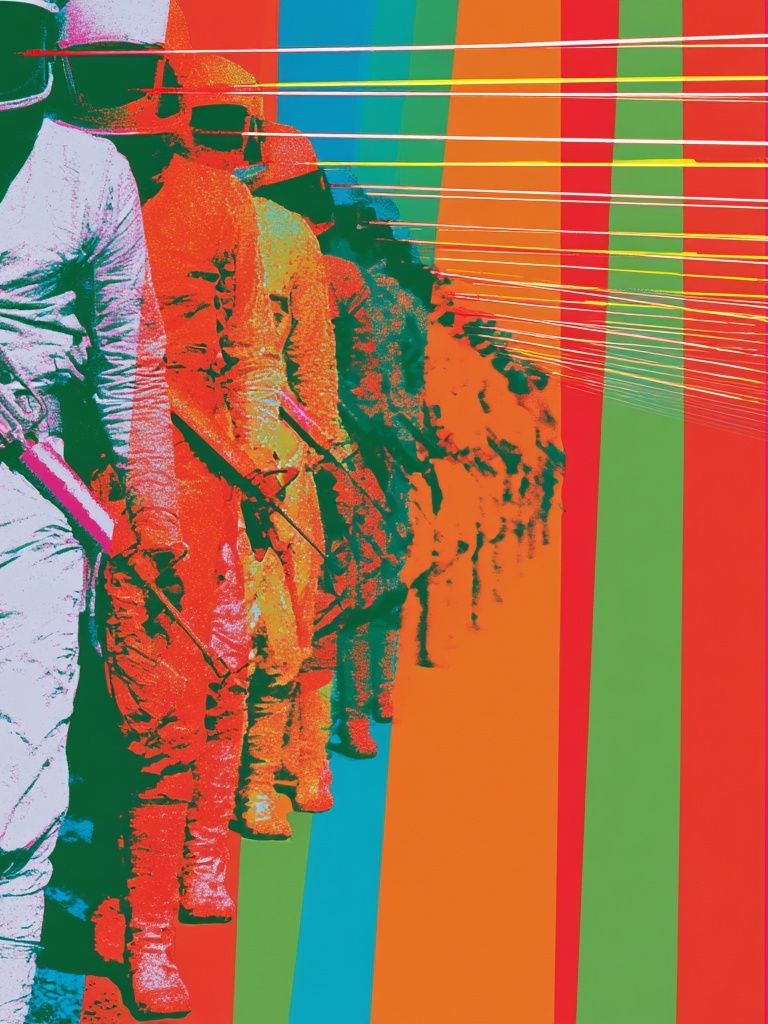 Pop Art Astronaut Parade Poster. poster — fine-art art