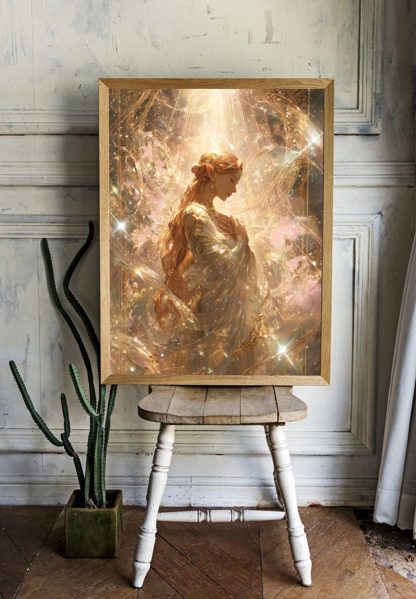 Elven Goddess — Fantasy Art Print room preview