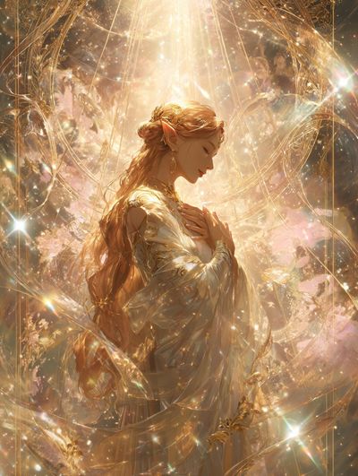 Elven Goddess — Fantasy Art Print. poster print