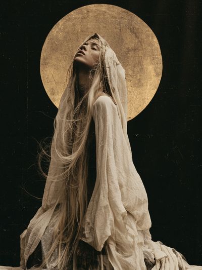 Moonlit Veil Portrait Print.