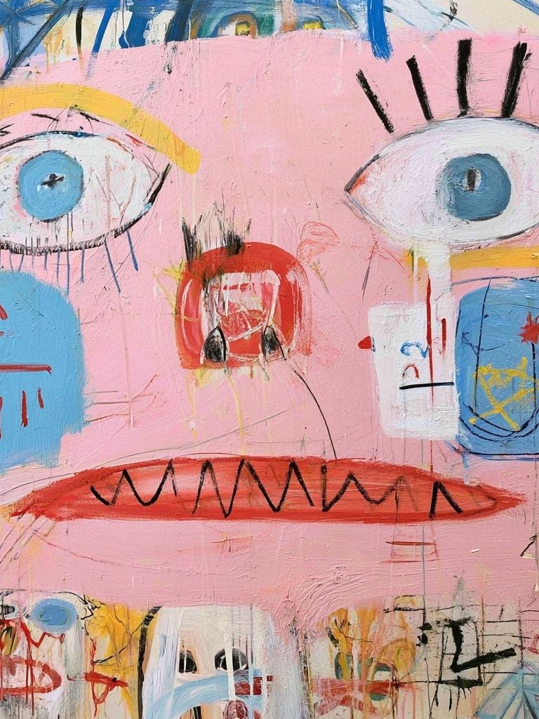 Abstract Face Expressionism Poster. poster — fine-art art