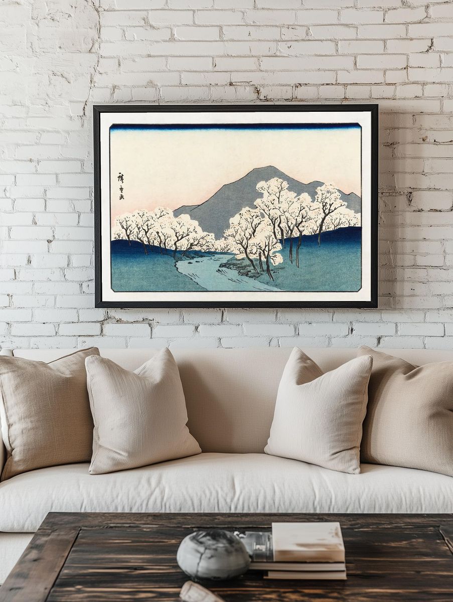 Cherry Blossom Landscape — Fine Art Print room preview