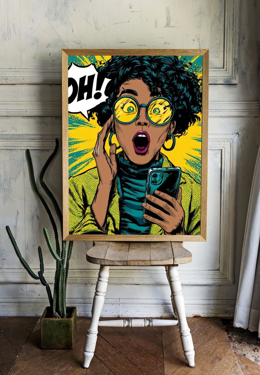 Pop Art Surprise Reaction Poster. room preview