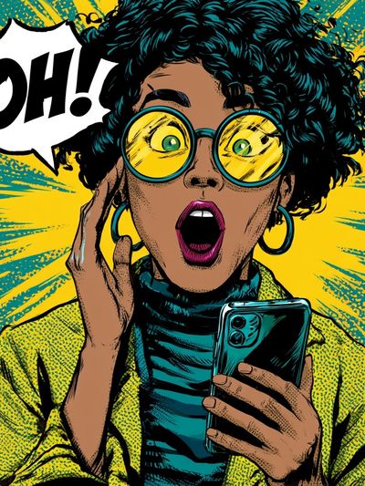 Pop Art Surprise Reaction Poster. poster print