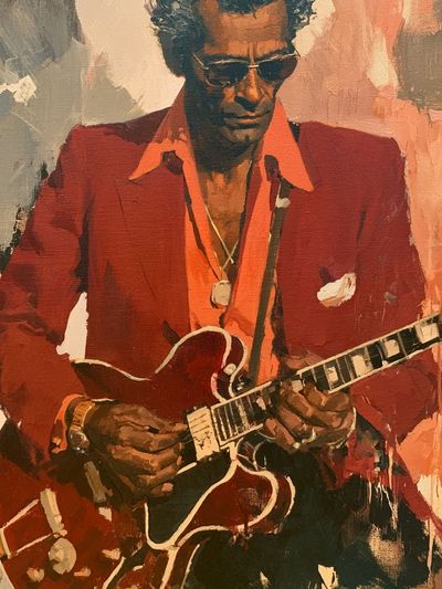 Blues Guitarist Fine-Art Poster.