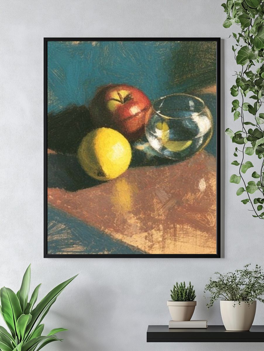 Still Life with Apples and Glass Poster. — room view 4