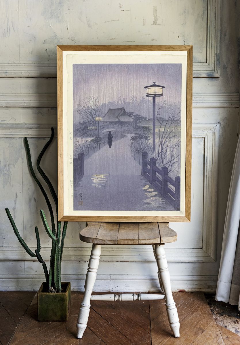 Rainy Night in the Countryside — Fine Art Print room preview