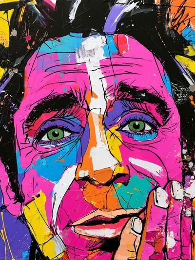 Colorful Pop Art Face Poster. poster