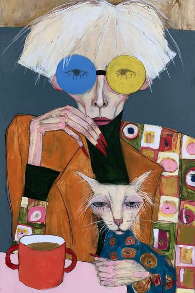 Avant-Garde Cat Portrait Poster.