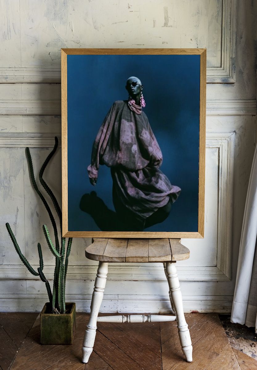 Avant-Garde Fashion Portrait Poster. room preview