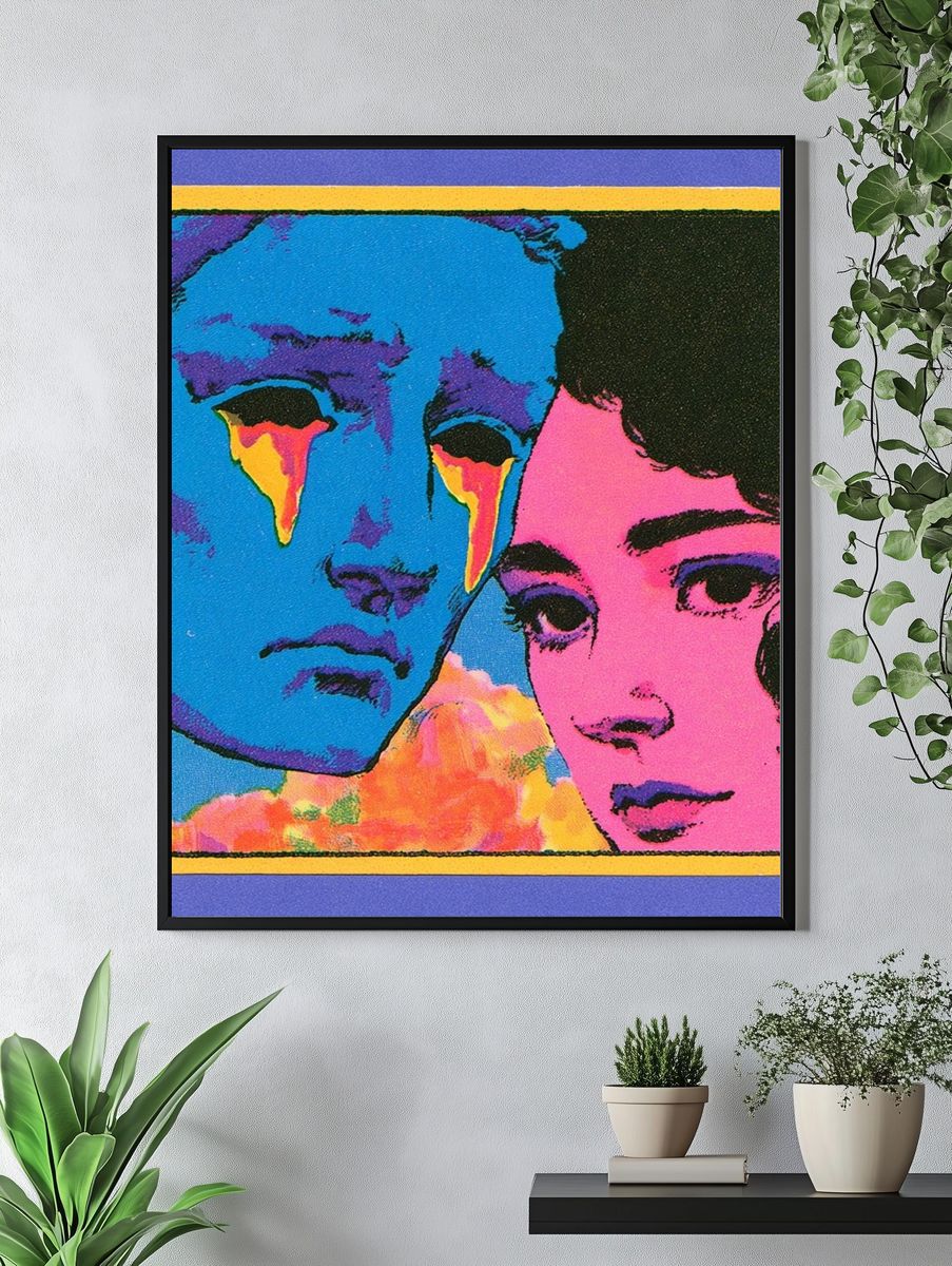 Pop Art Faces Poster. — room view 4