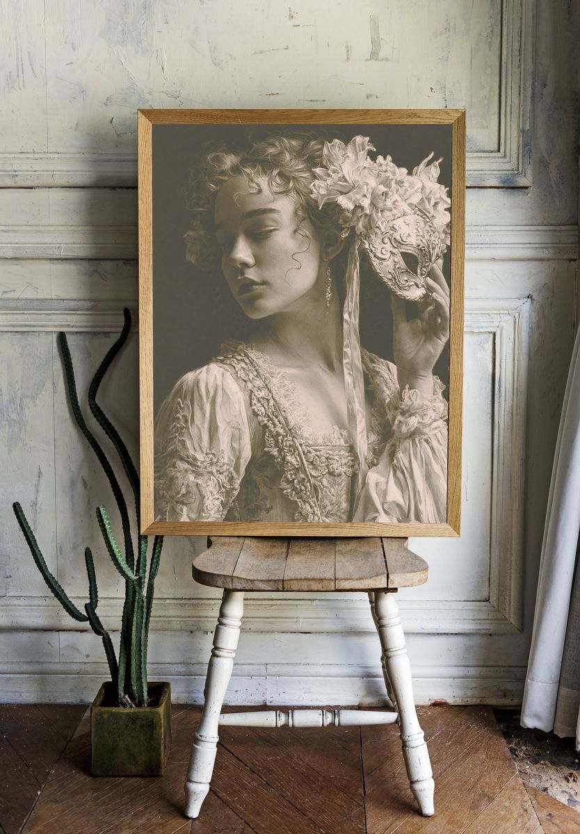 Baroque Portrait Fine-Art Print. room preview