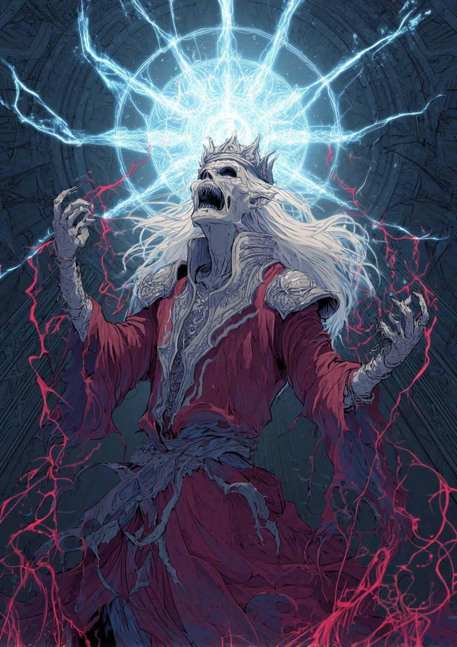 Eldritch Sorcerer — Fantasy Art Print. poster detail