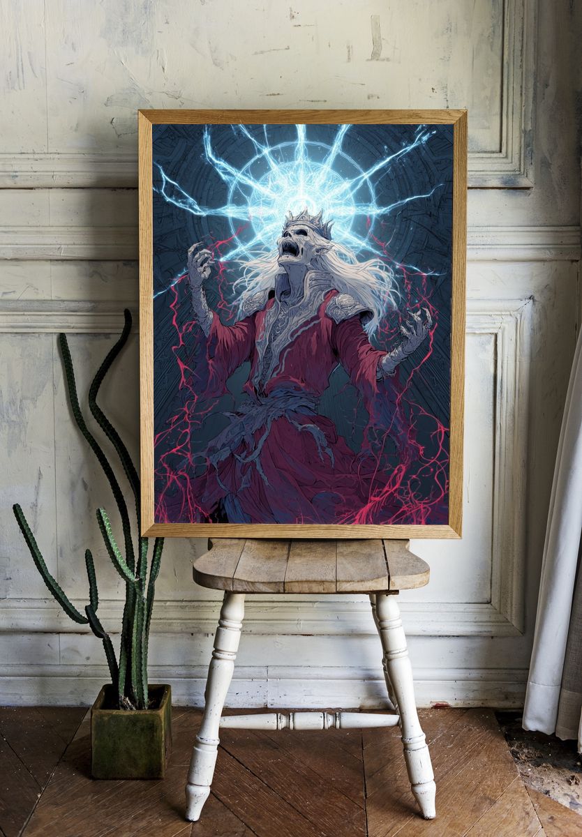 Eldritch Sorcerer — Fantasy Art Print. — room view 1
