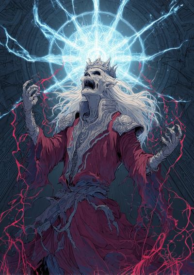 Eldritch Sorcerer — Fantasy Art Print. poster print
