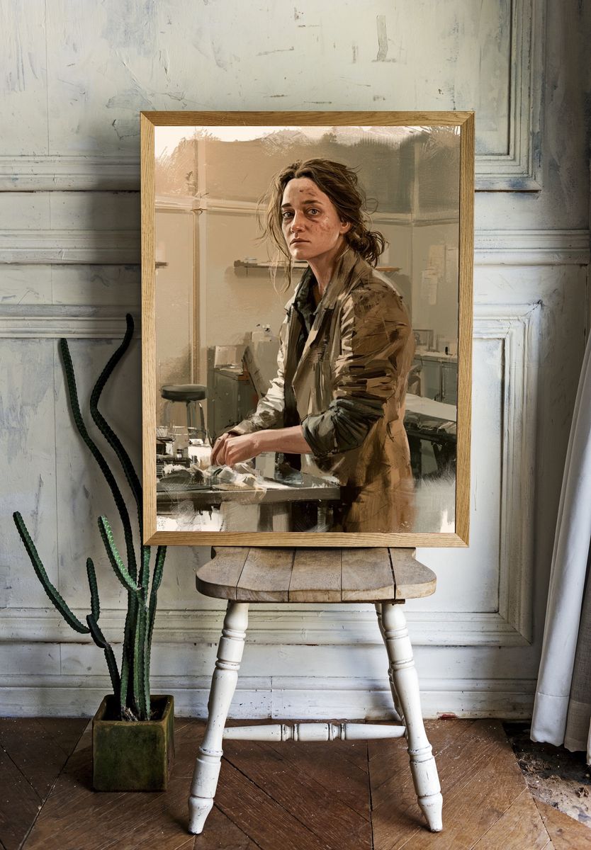 Woman in Studio — Fine-Art Print. — room view 1