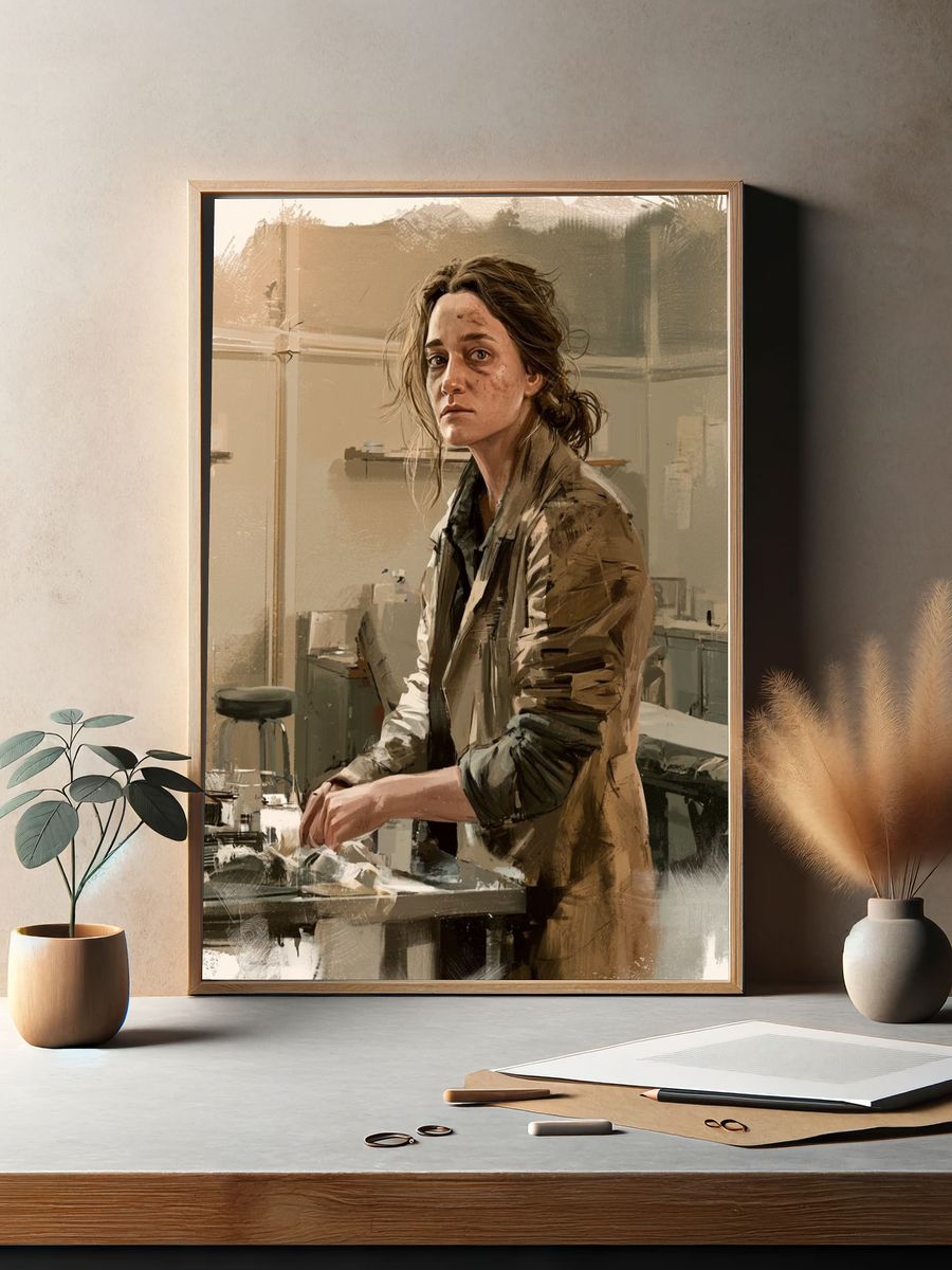 Woman in Studio — Fine-Art Print. — room view 2