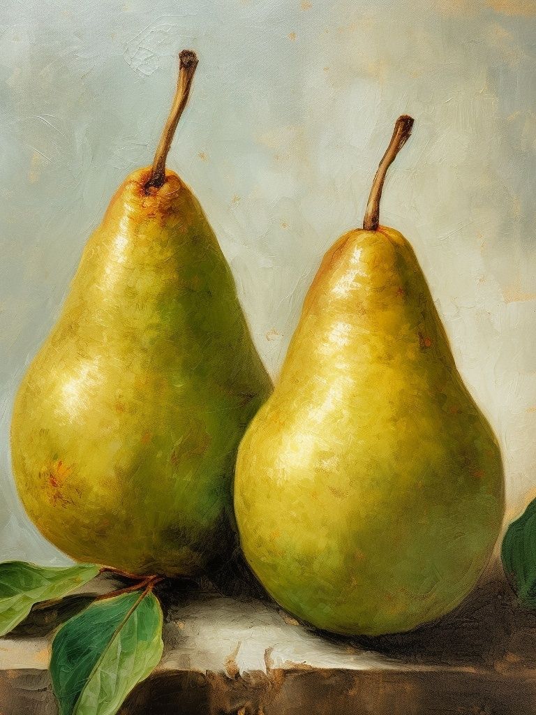 Pear Still Life Fine-Art Poster. poster detail