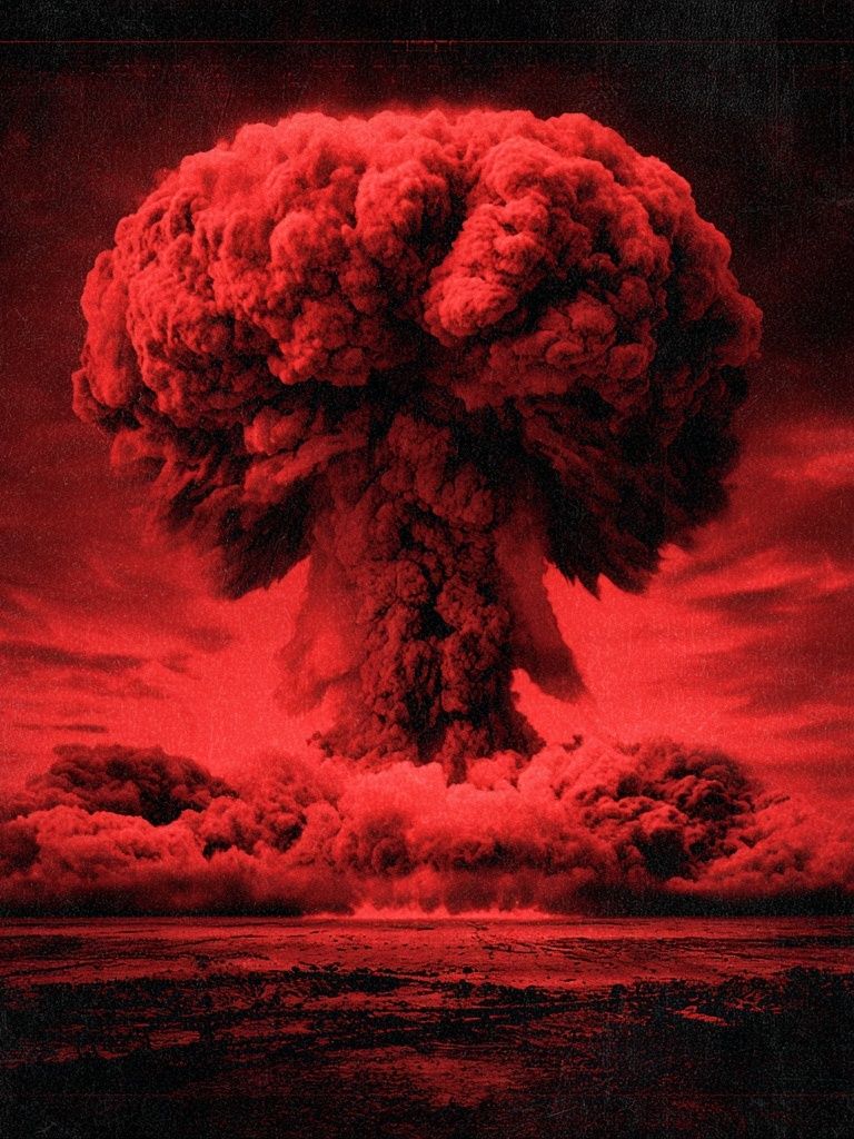 Red Mushroom Cloud — Fine Art Print. poster detail