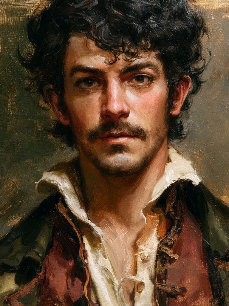 Brooding Portrait Fine-Art Poster. poster — fine-art art