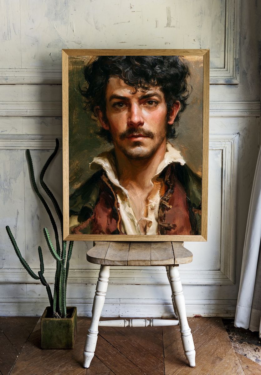 Brooding Portrait Fine-Art Poster. room preview