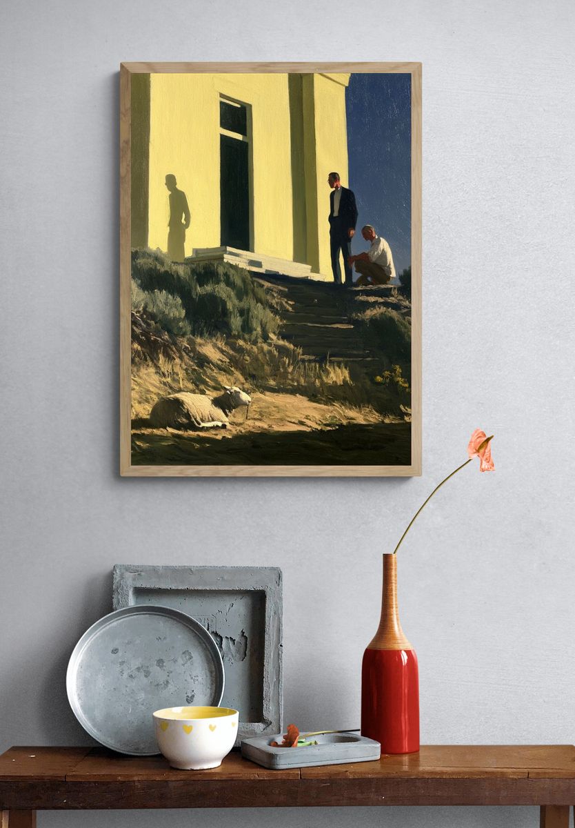 Sheep in the Sunlight Fine-Art Print. — room view 3