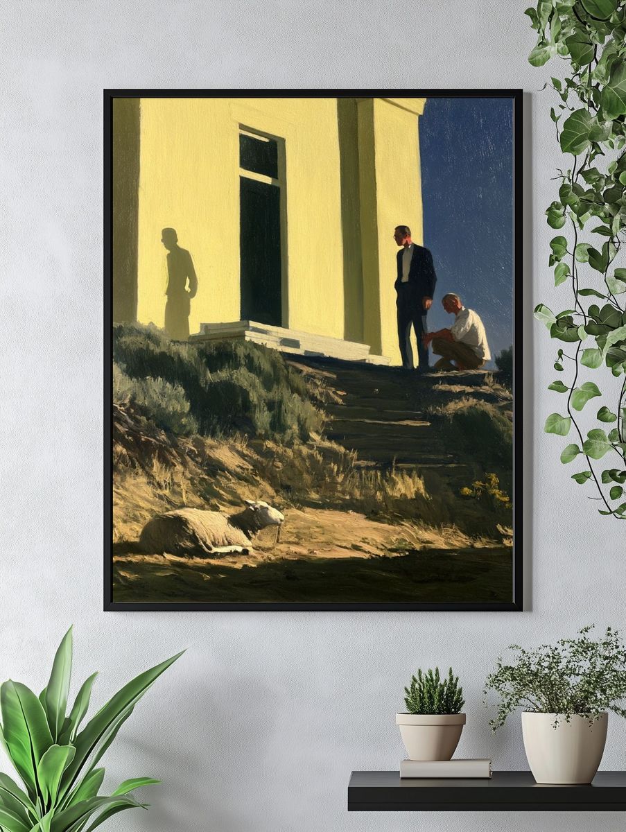 Sheep in the Sunlight Fine-Art Print. — room view 4