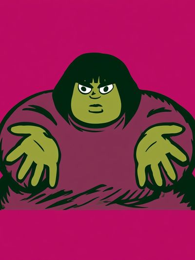 Green Golem Pop-Art Poster. poster