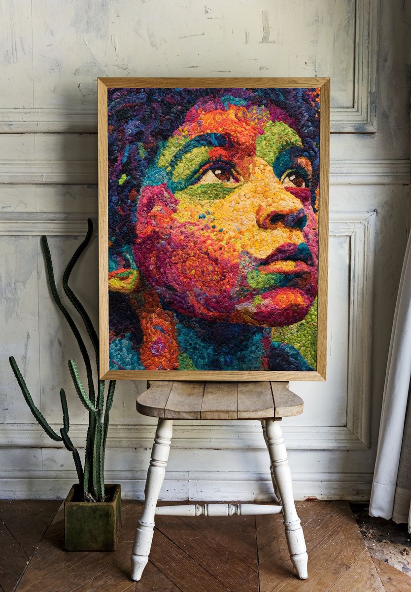 Colorful Portrait — Fine Art Print. room preview
