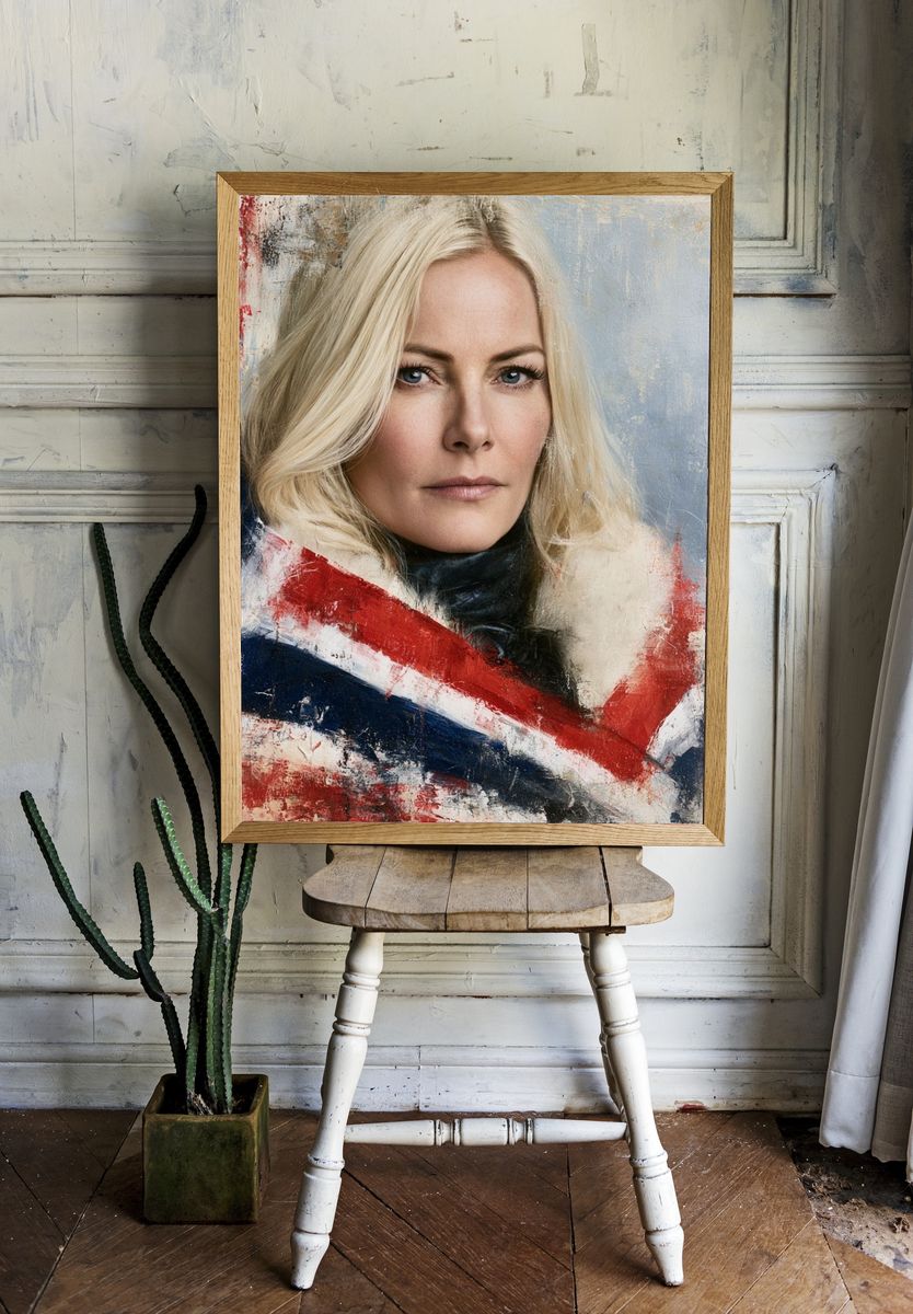 Blonde Portrait — Fine-Art Print. room preview