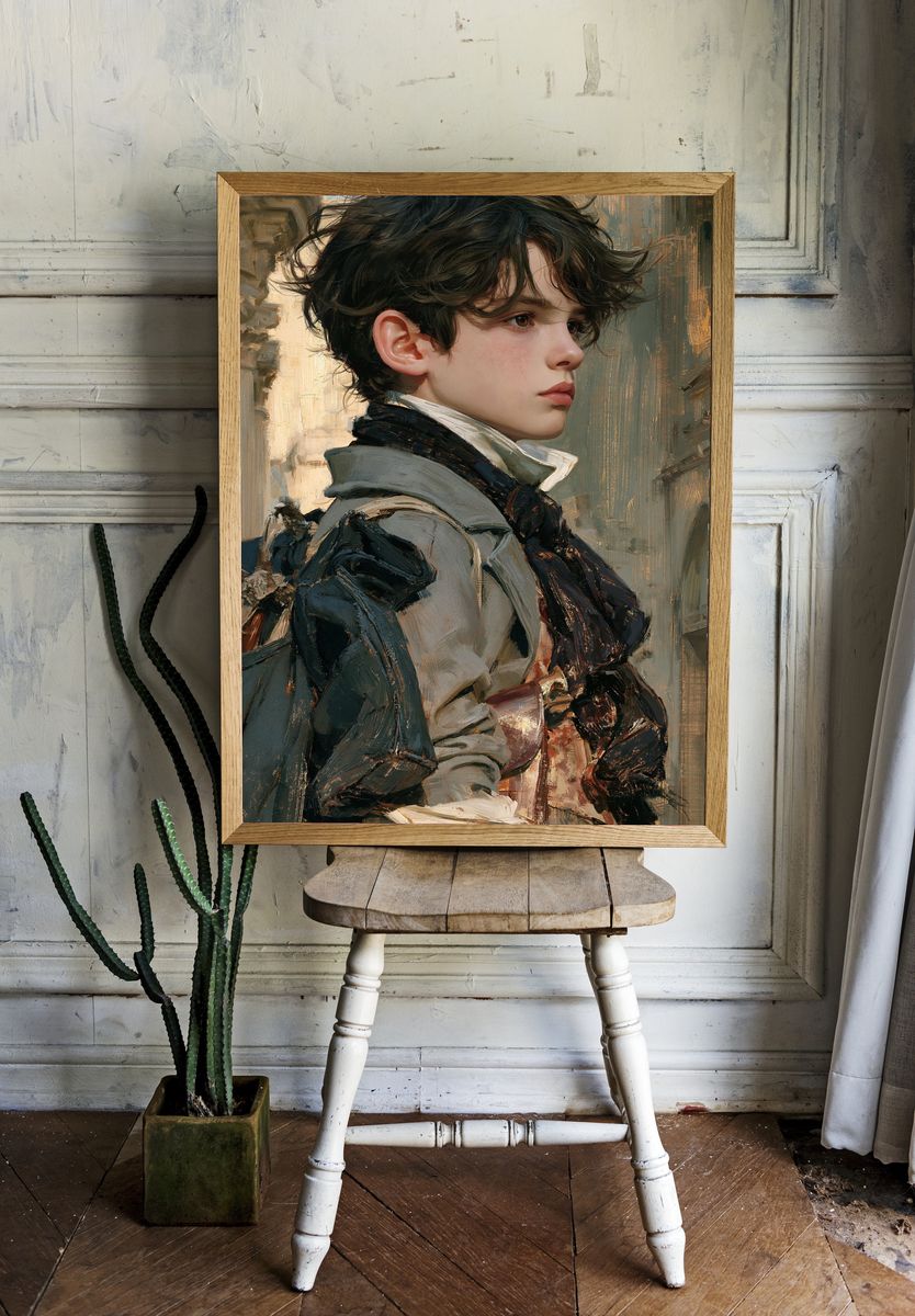 Boy Portrait Fine-Art Poster. — room view 1