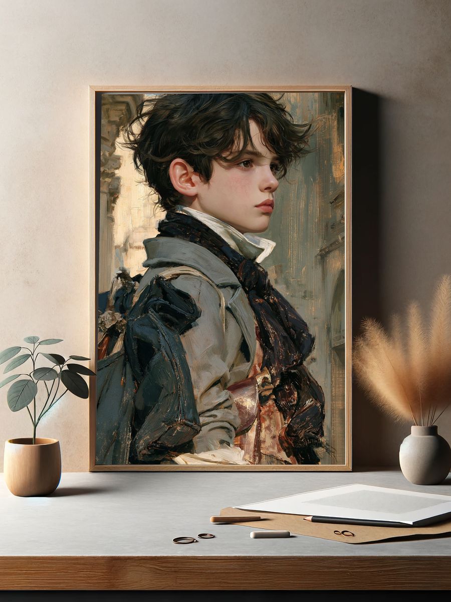 Boy Portrait Fine-Art Poster. — room view 2
