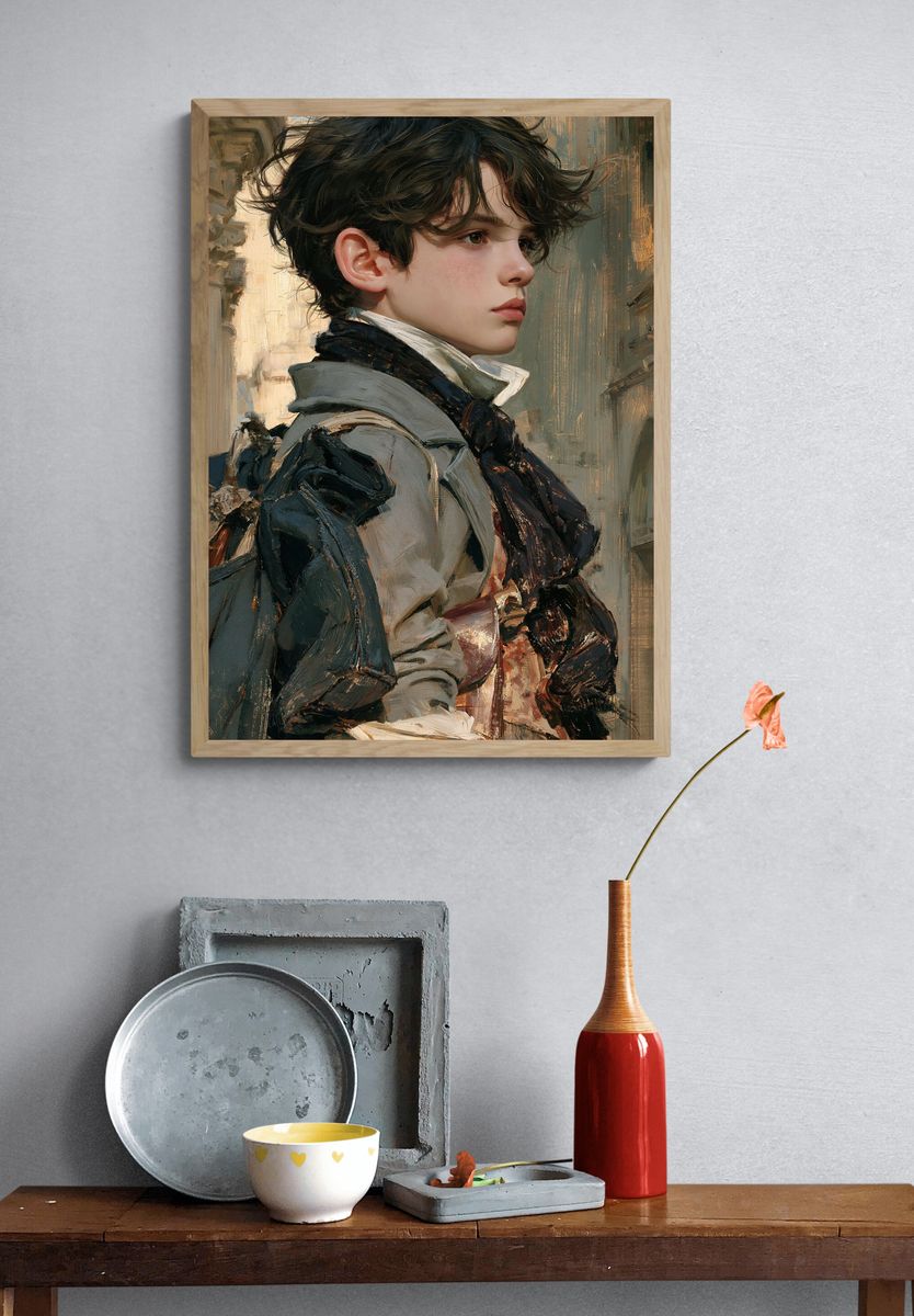 Boy Portrait Fine-Art Poster. — room view 3