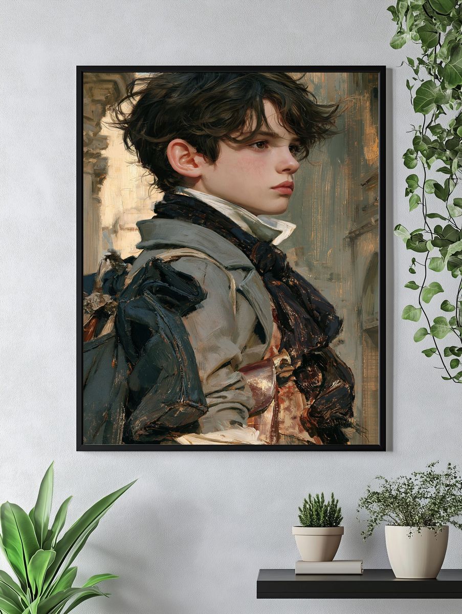 Boy Portrait Fine-Art Poster. — room view 4