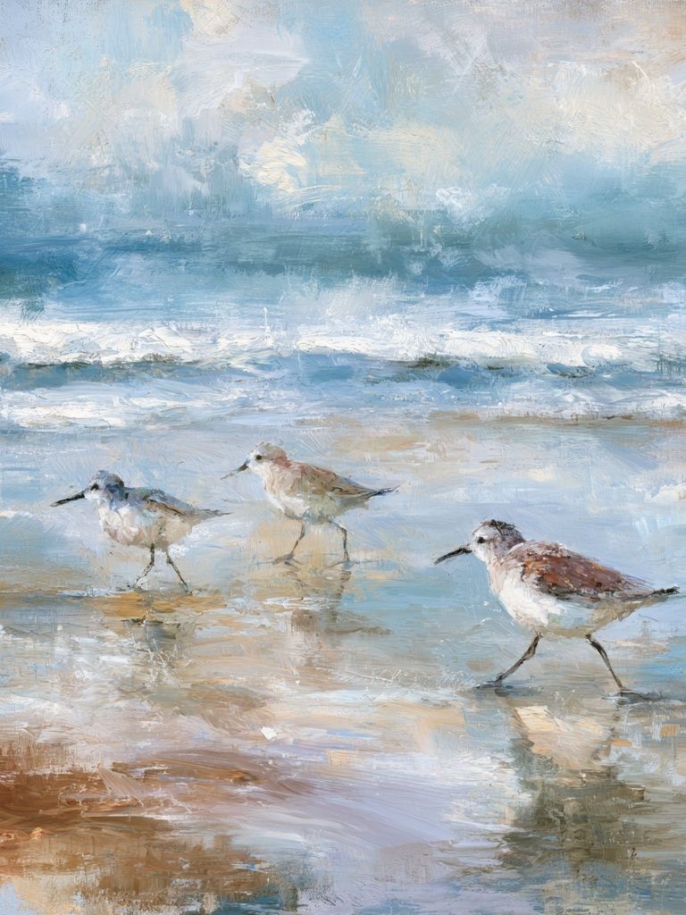Shoreline Sandpipers — Fine-Art Print. poster detail