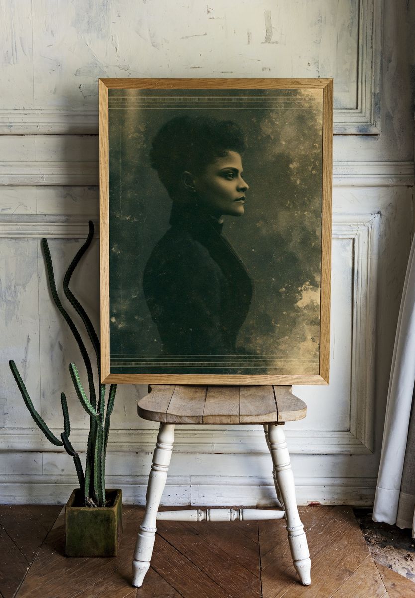 Art Deco Portrait Poster. room preview