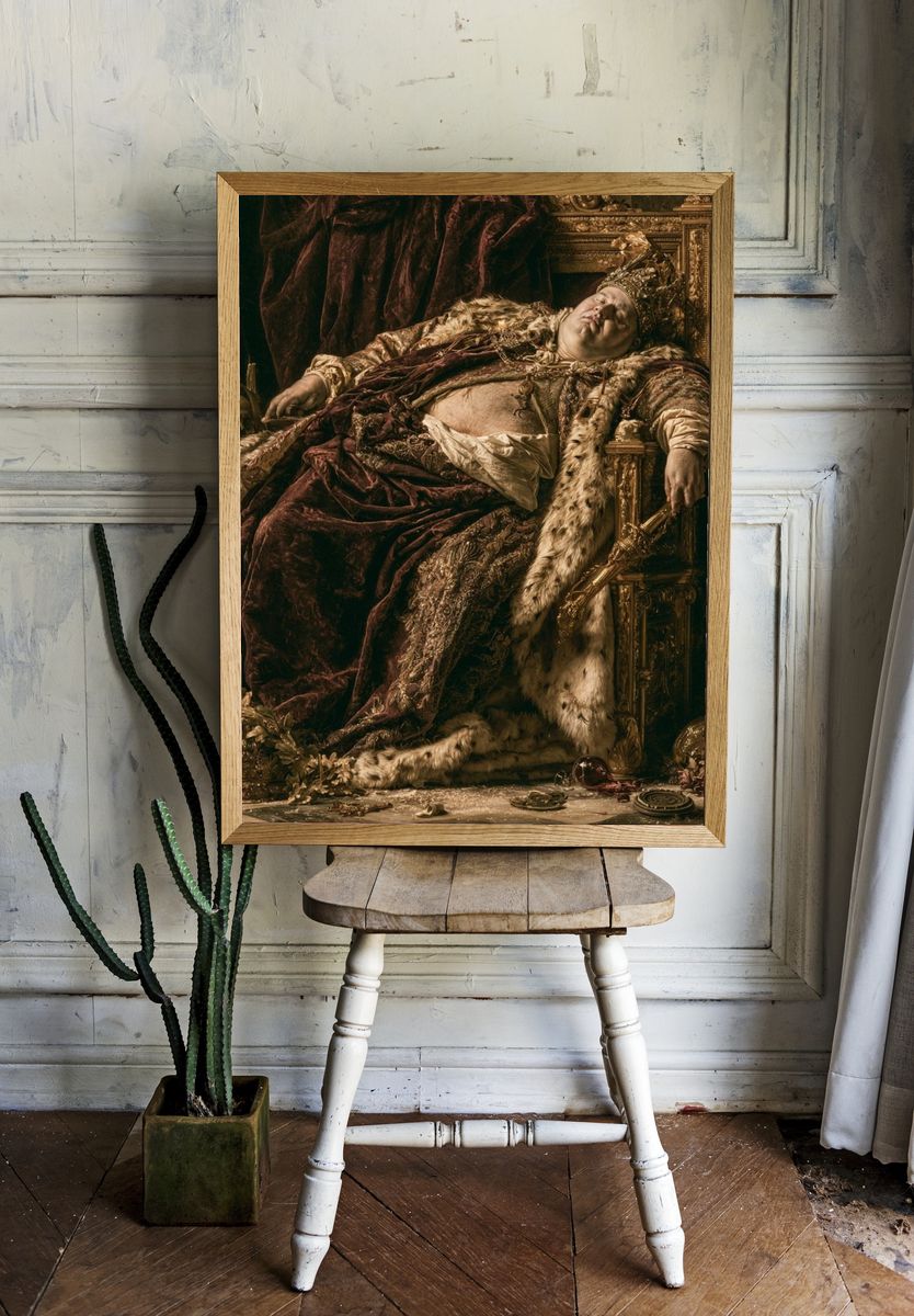 Sleeping Monarch Fine-Art Print. room preview