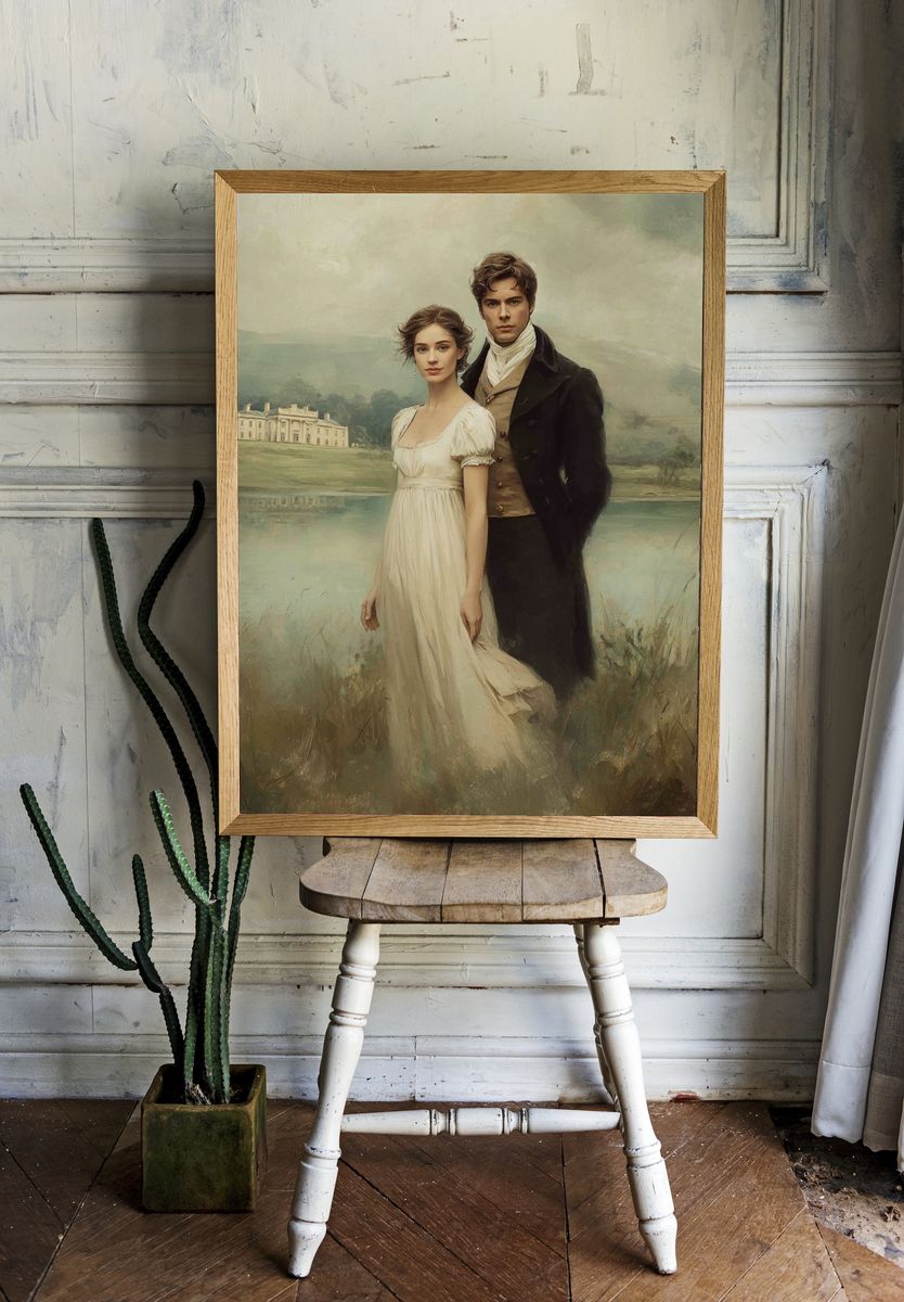 Romantic Regency Couple Fine-Art Poster. — room view 1
